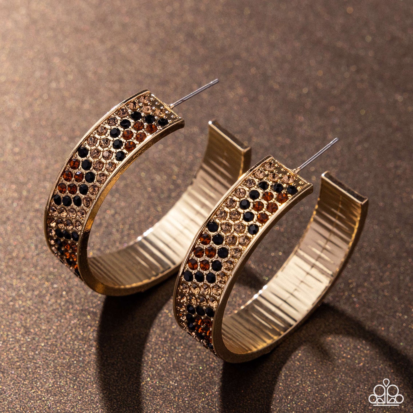 Cheetah Clique Gold Hoops