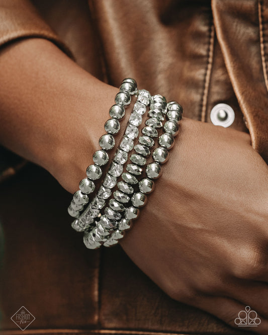 Confined Character Silver Bracelet