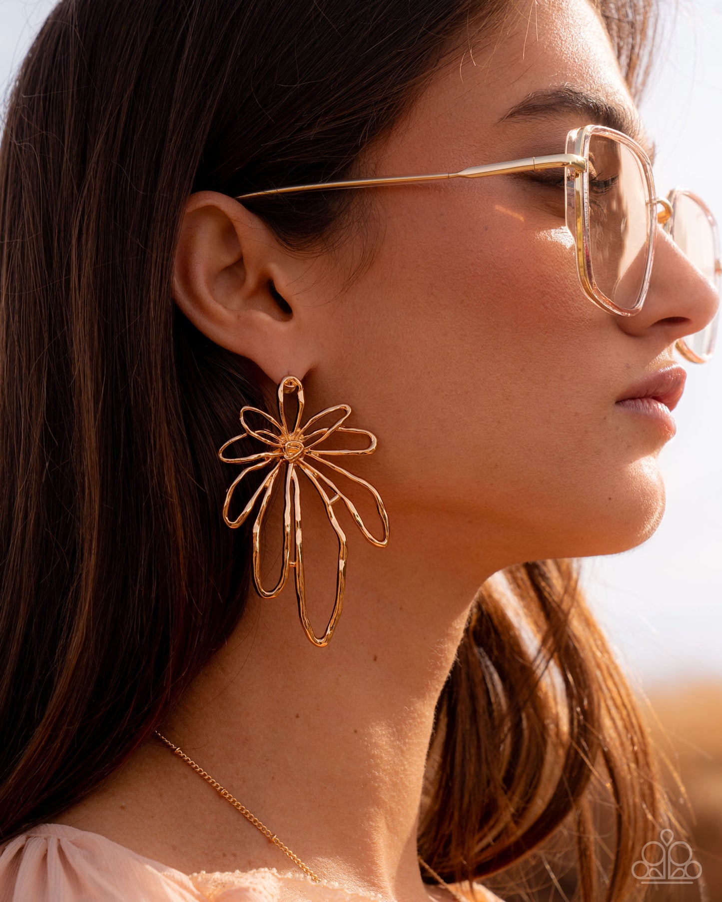 Growing Garden Gold Floral Earrings
