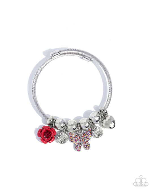 Windblown Whimsy Red Charm Bracelet