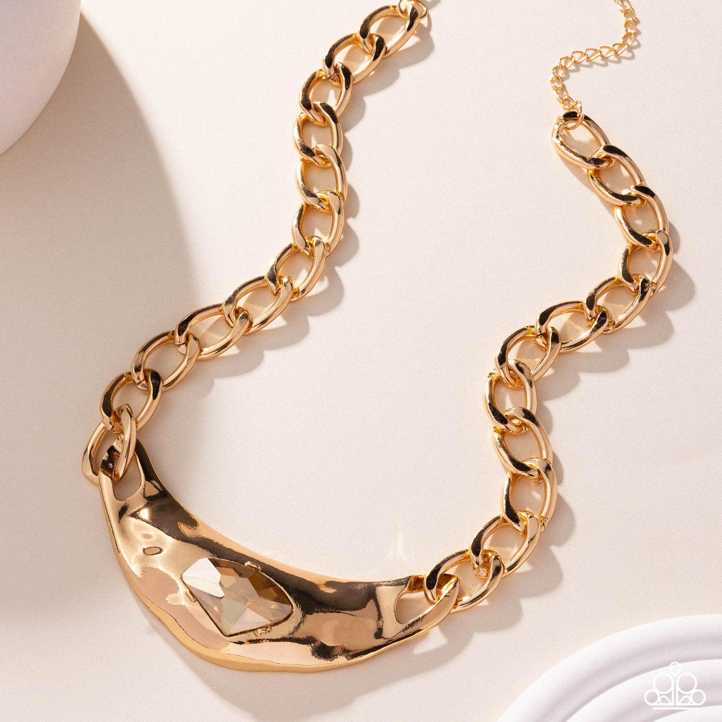 Peak of Pizzazz Gold Necklace