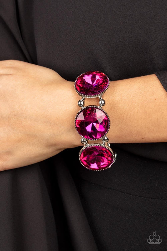 Powerhouse Hustle Pink Rhinestone Bracelet