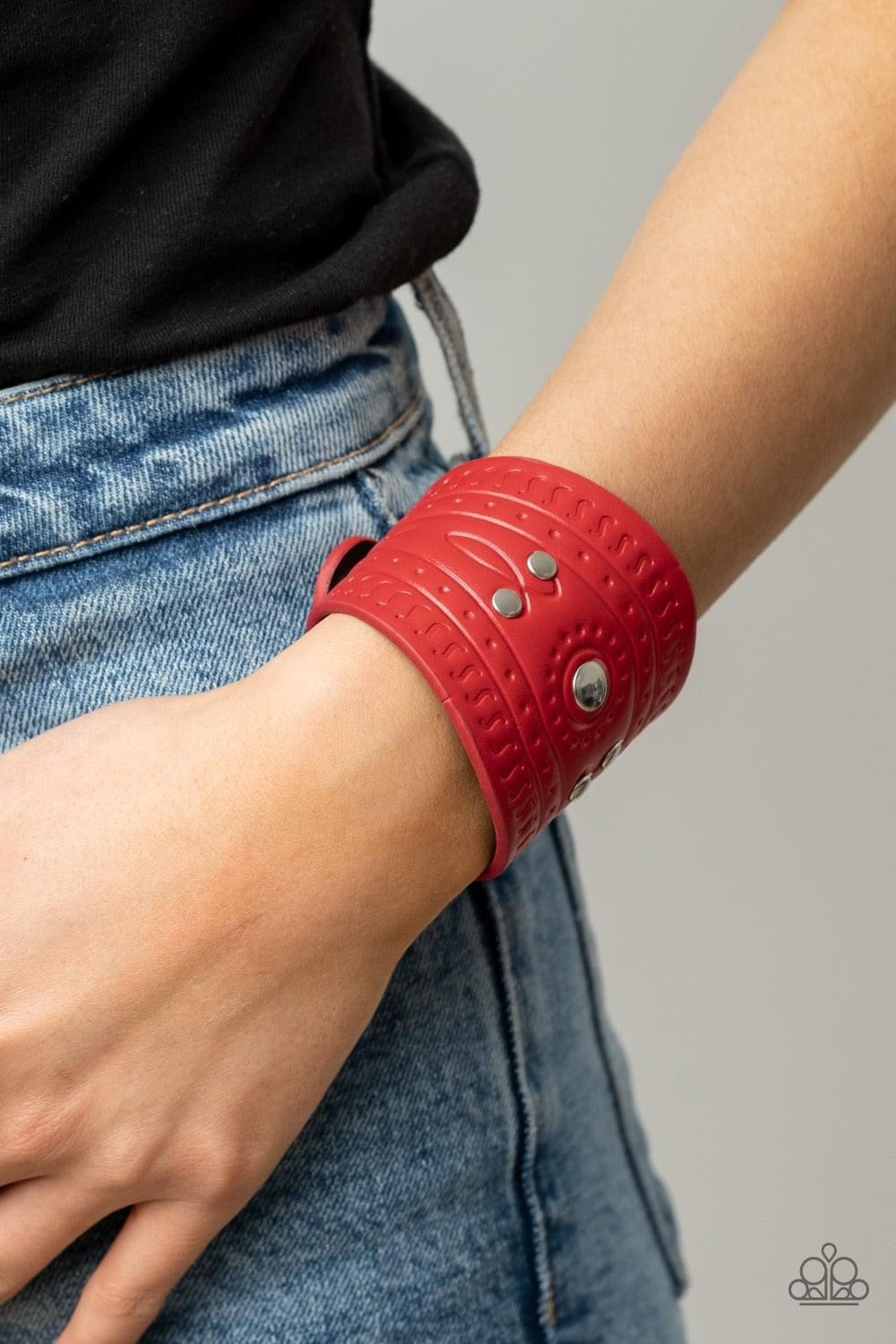 Orange County Red Urban Unisex Wrap Bracelet