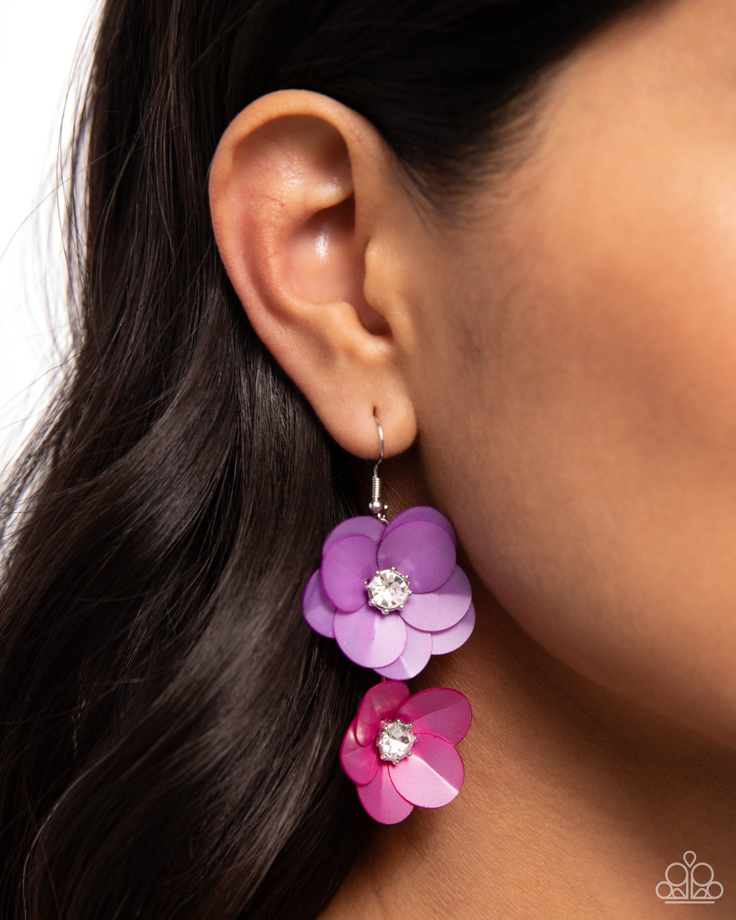 Fairy Tale Florals Purple Earrings