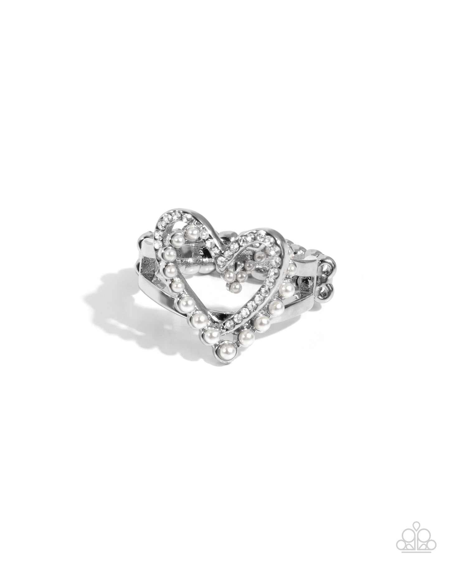 Just a Crush White Pearl Heart Ring