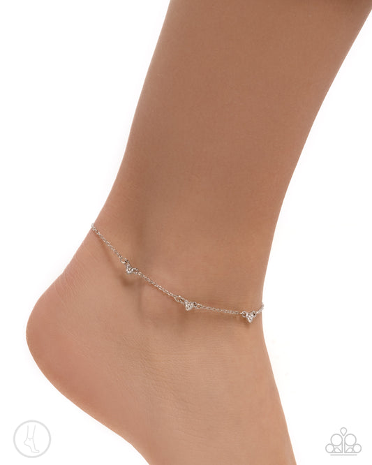 Love Me Hopeless Silver Heart Anklet