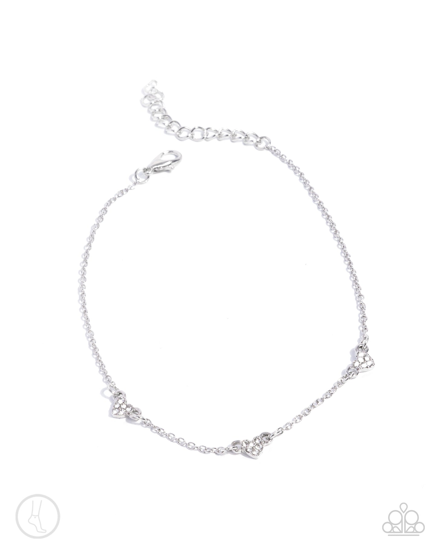 Love Me Hopeless Silver Heart Anklet