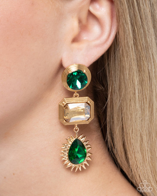 Entertaining the Thought Green Earrings