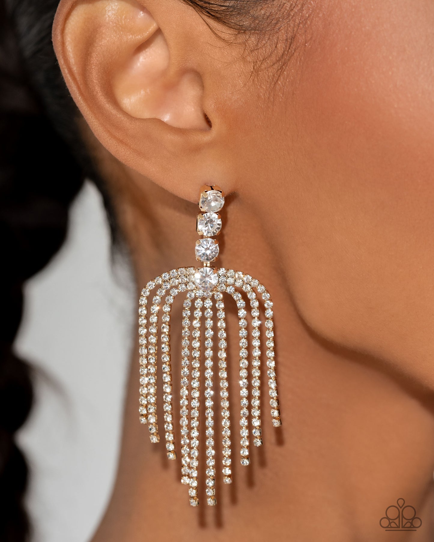 Tapered Twilight Gold Earrings