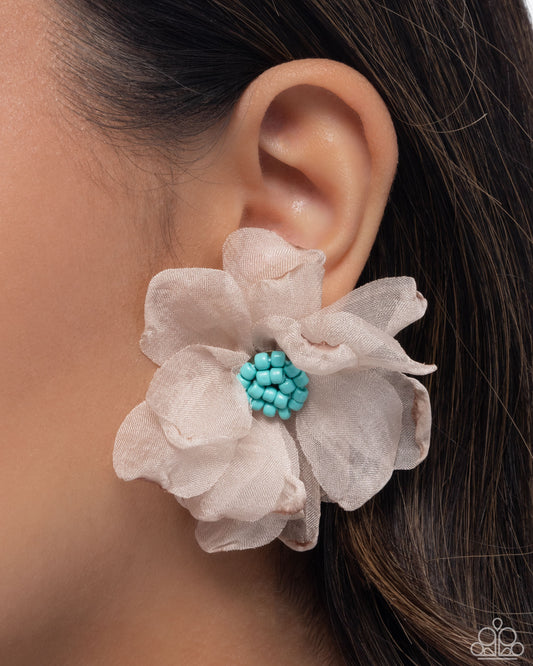 Part Of Your World Brown Floral Earrings