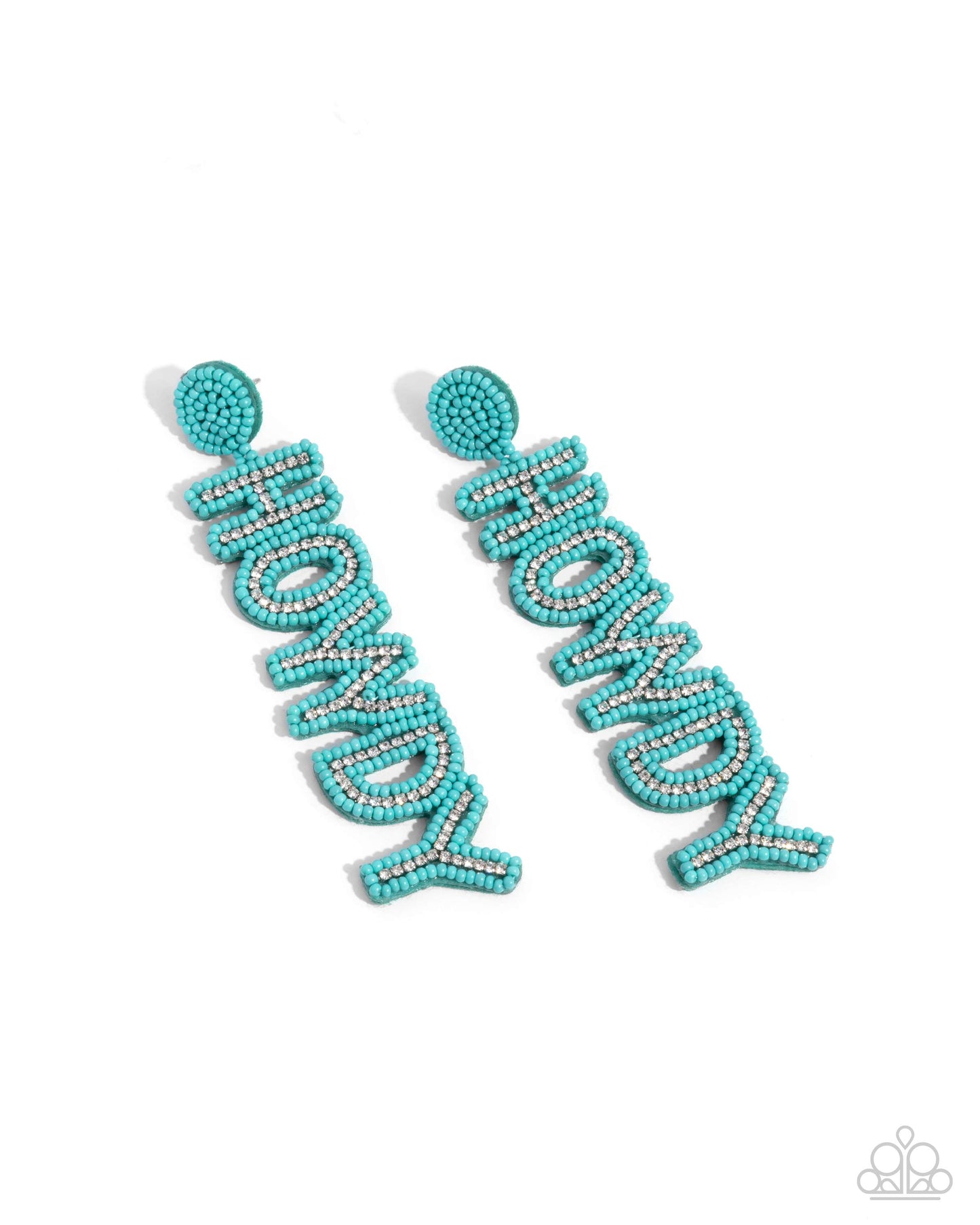 Howdy Headline Blue Earrings