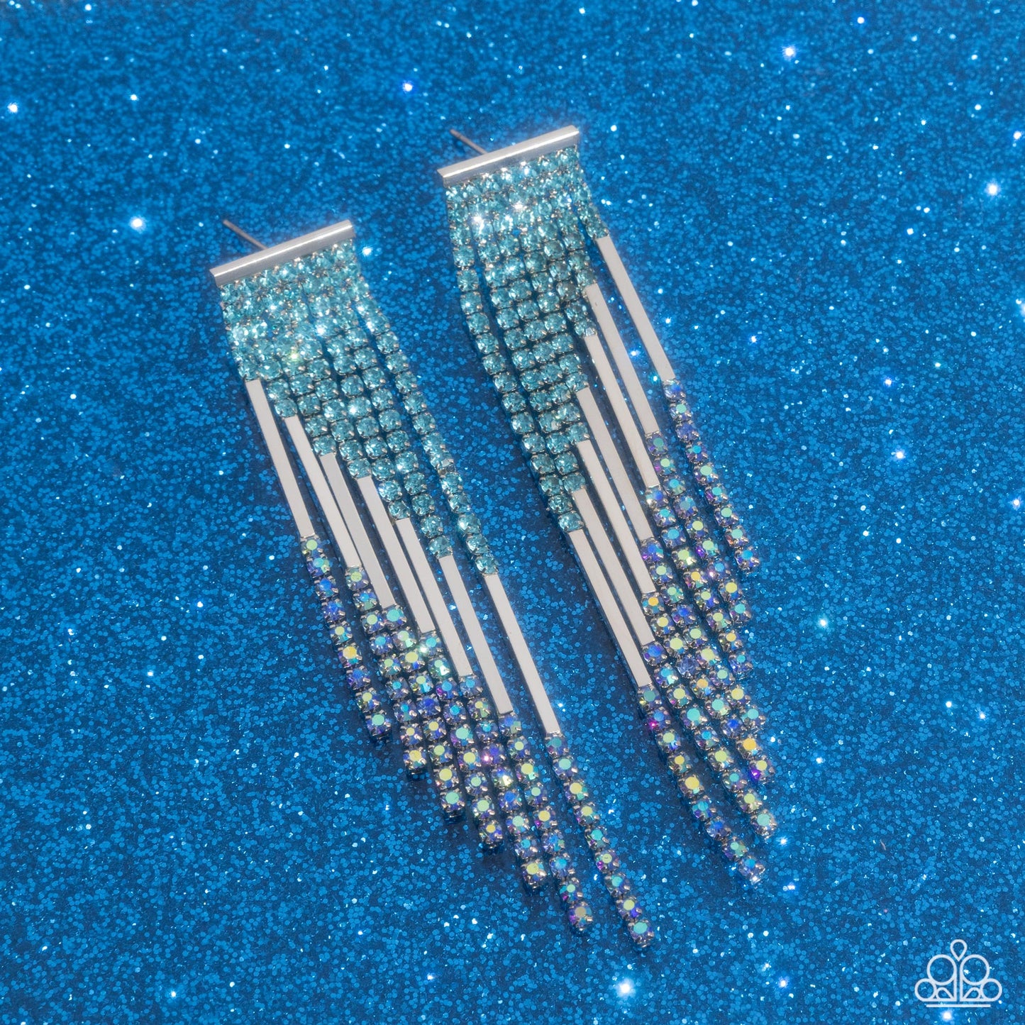 Careless Cascade Blue Earrings
