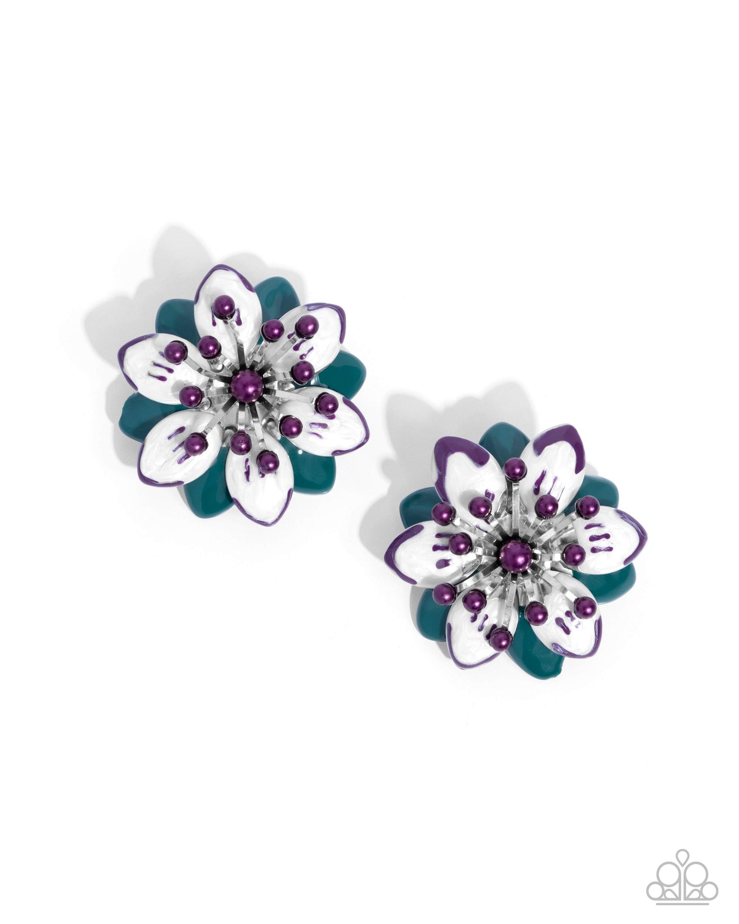 Dimensional Dowry Multi Floral Earrings