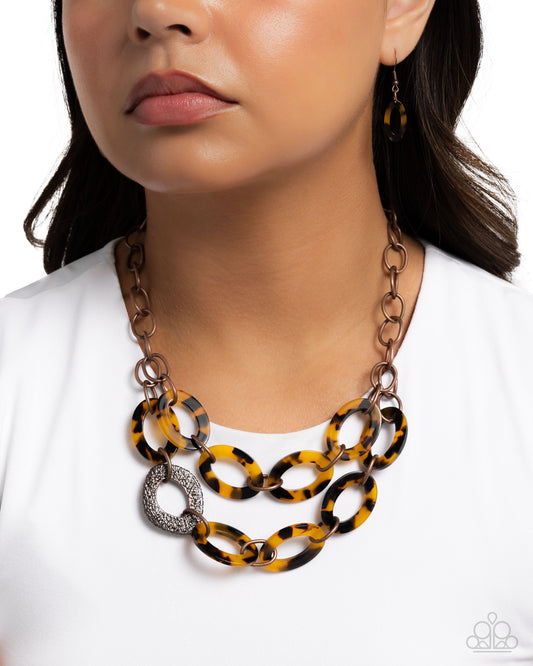 Patterned Presto Copper Necklace