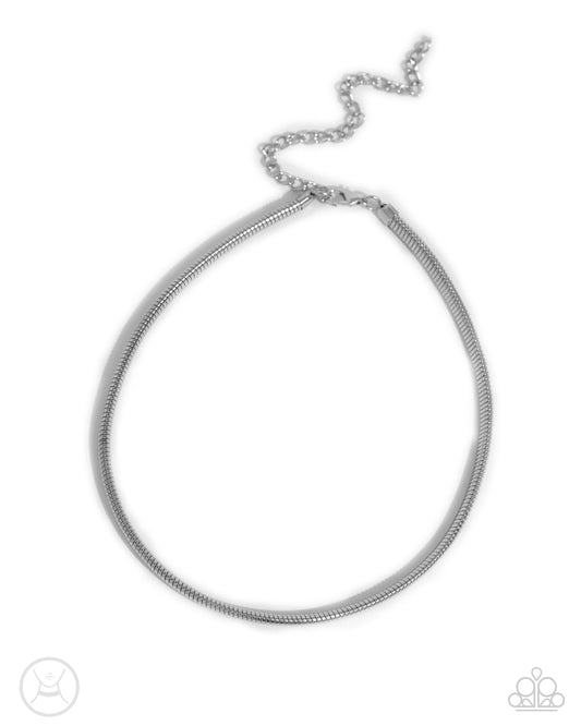 Captivating Choker Silver Necklace