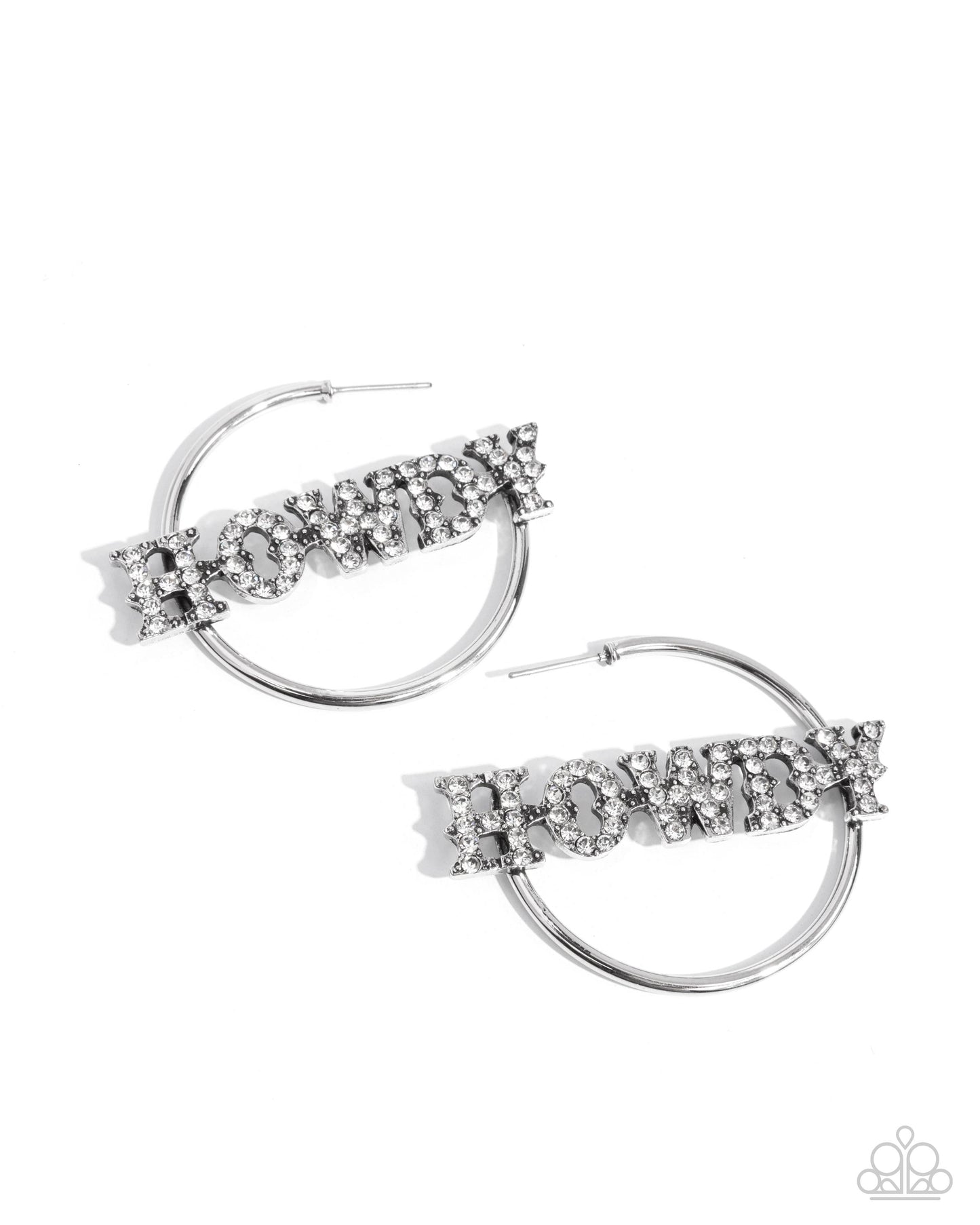 Howdy Hoedown Silver Hoops