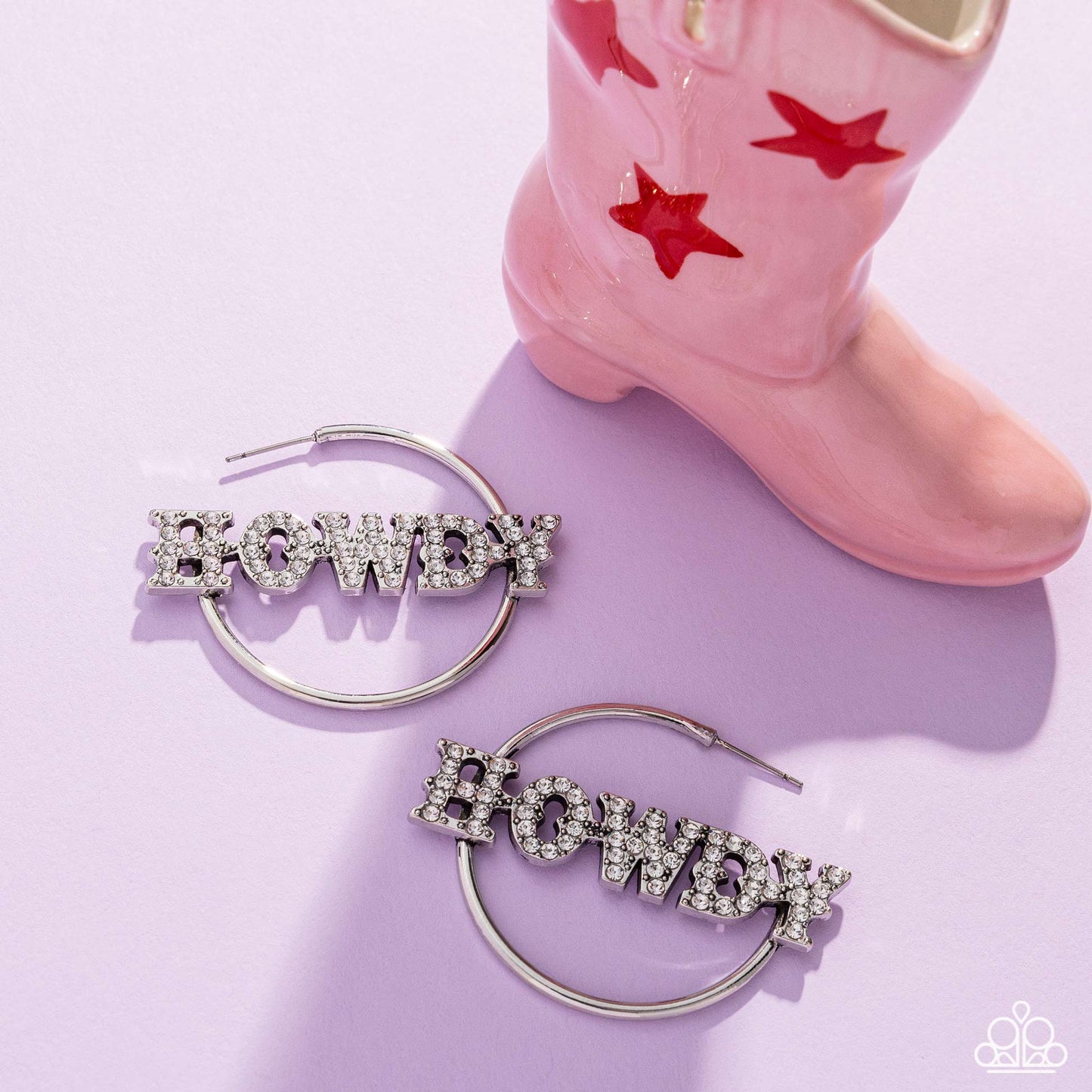 Howdy Hoedown Silver Hoops