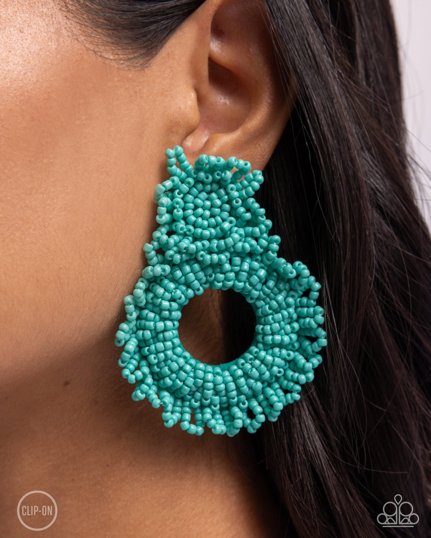 Explosive Energy Blue Clip On Earrings