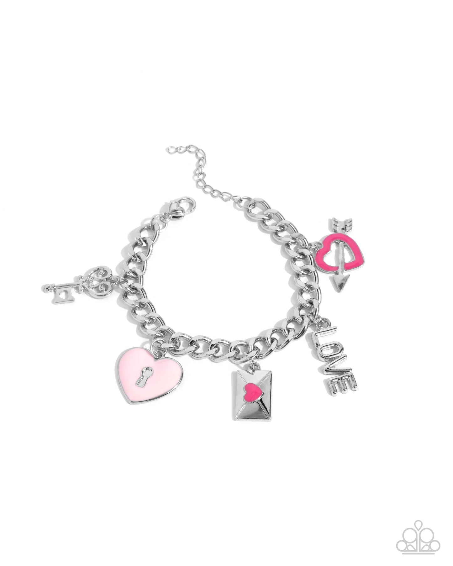 Valentines Variety Pink Charm Bracelet