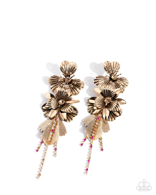 Classical Cadenza Gold Floral Earrings