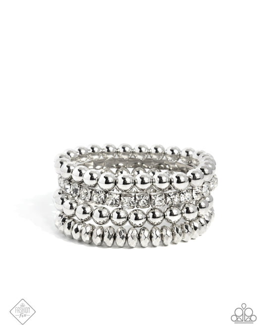 Confined Character Silver Bracelet