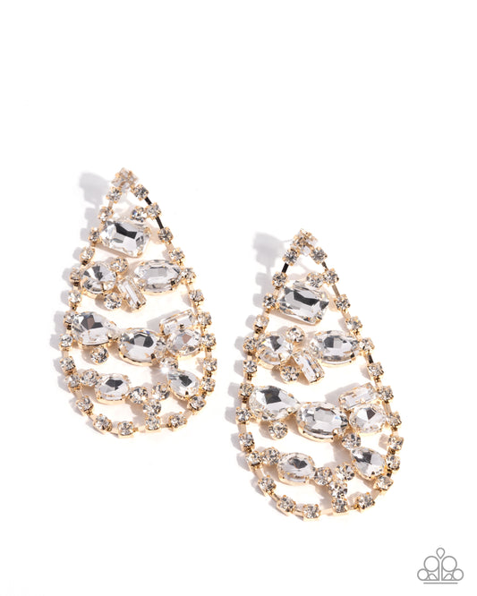 Giant Glitter Gold Earrings