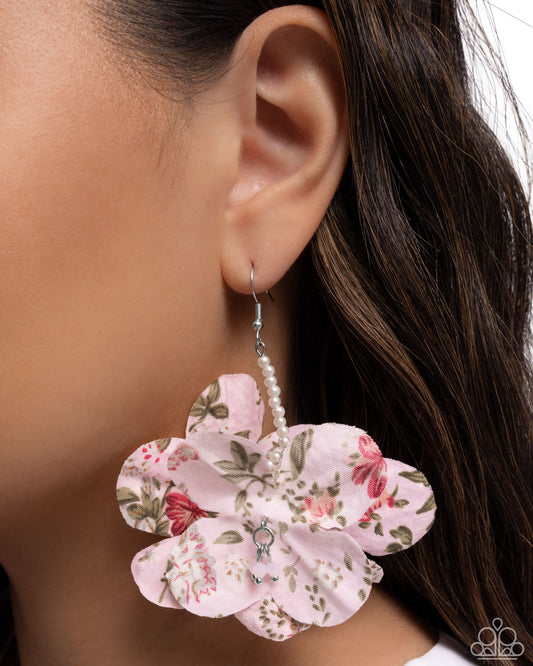 Flourishing Fantasia Pink Floral Earrings