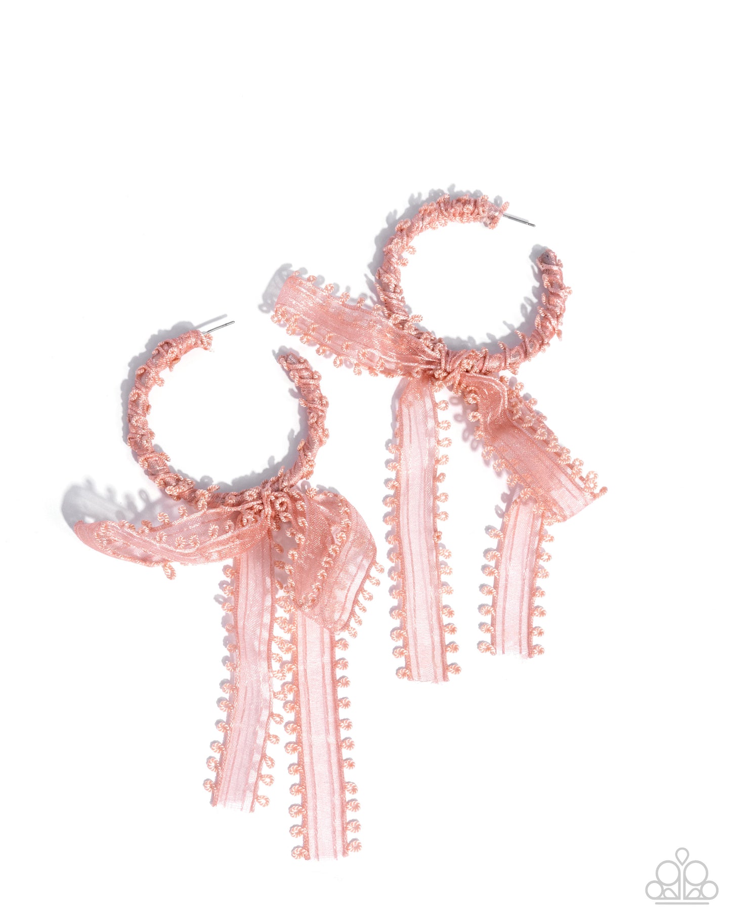 Brand New Bow Pink Hoops