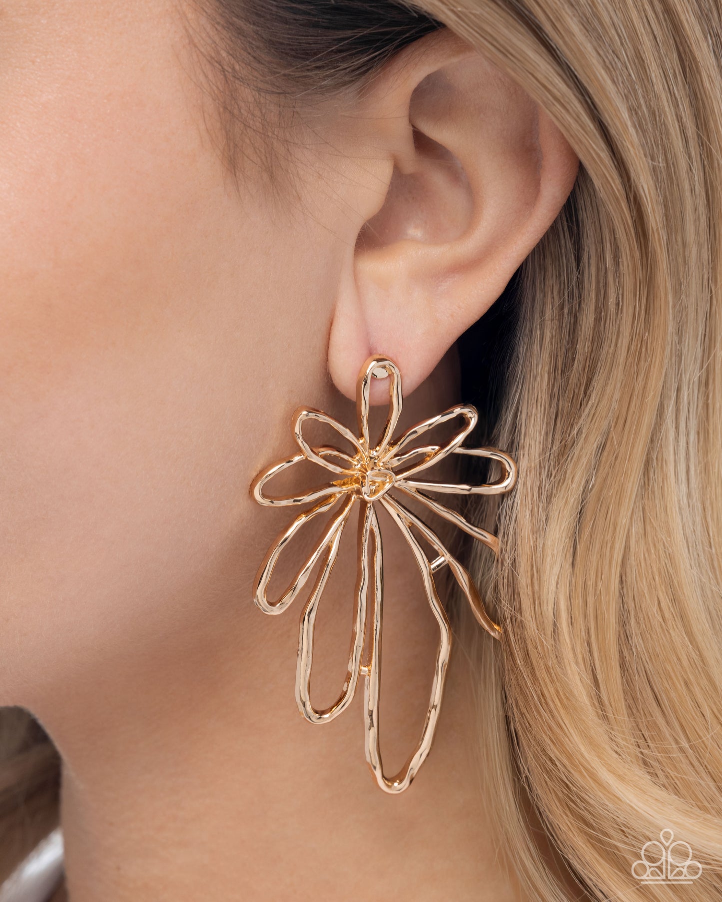 Growing Garden Gold Floral Earrings