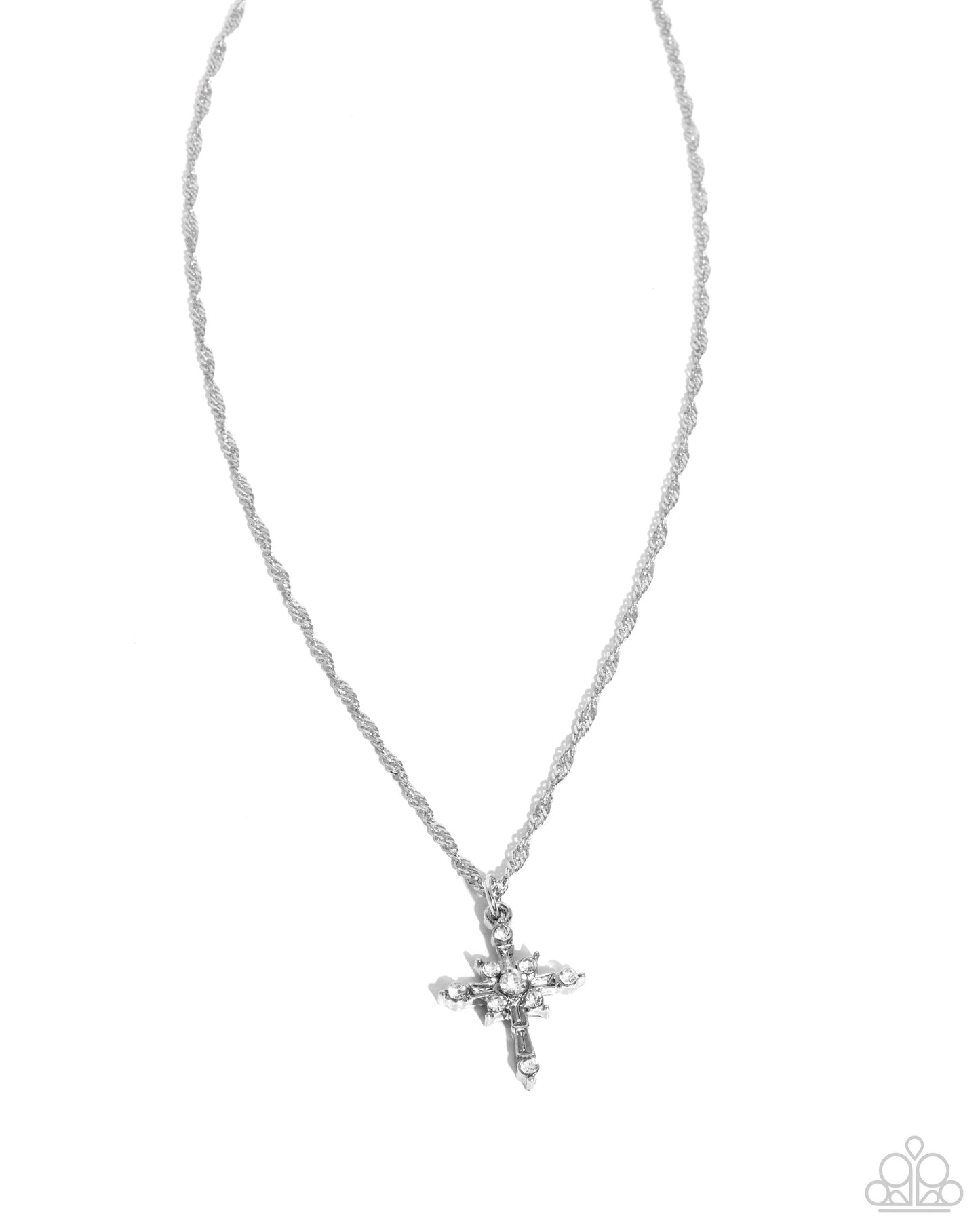 Graceful Glory Silver Cross Necklace