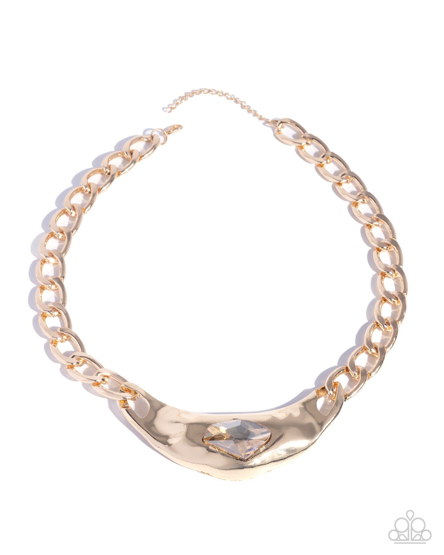 Peak of Pizzazz Gold Necklace