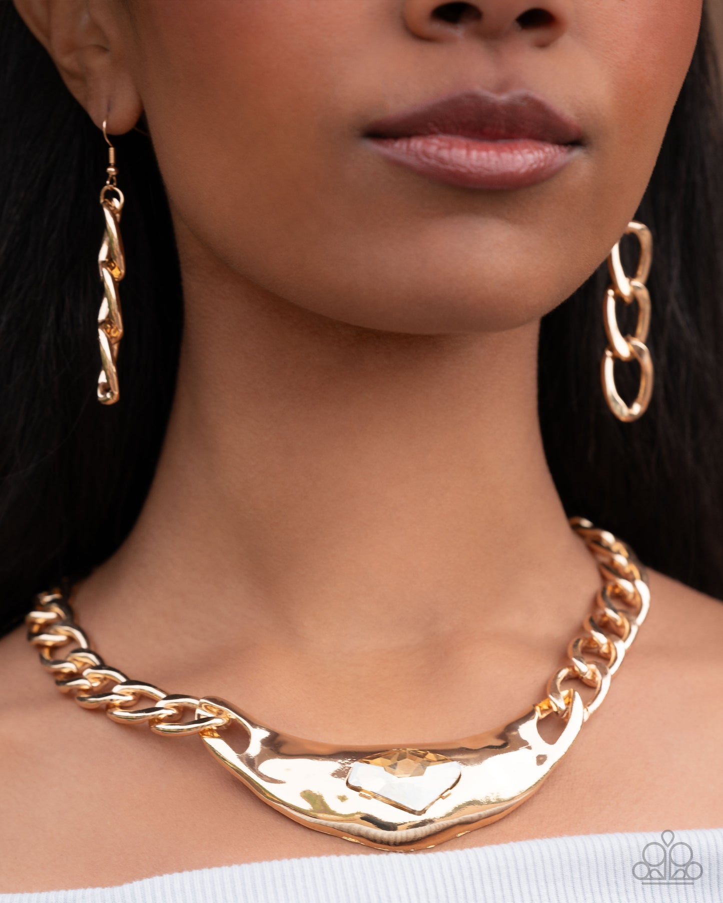 Peak of Pizzazz Gold Necklace