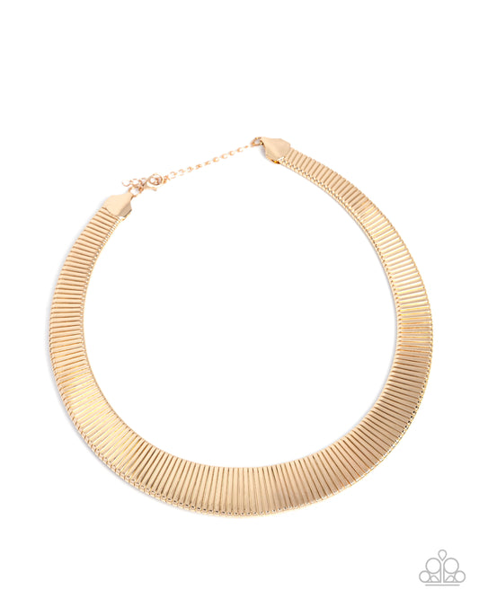 Fringe Formal Gold Necklace