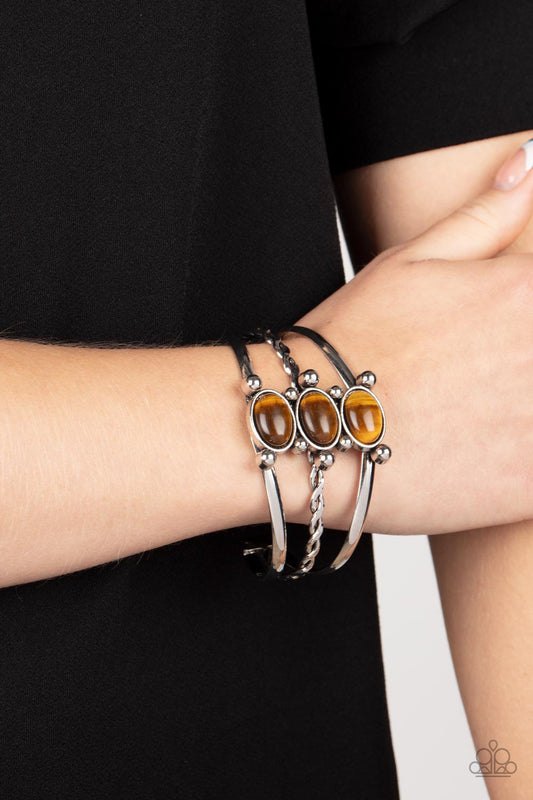 Extra Earthy Brown Cuff Bracelet