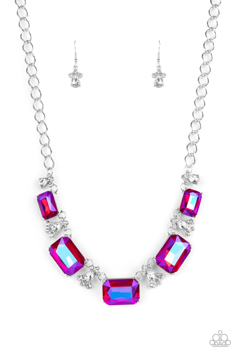 Flawlessly Famous Pink Multi Necklace