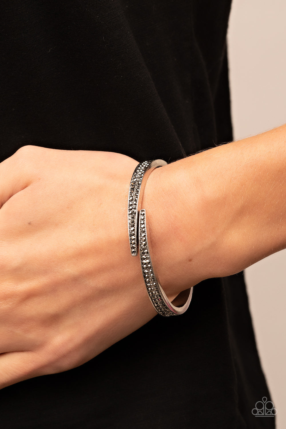 Deco Drama Gunmetal Hinge Bracelet