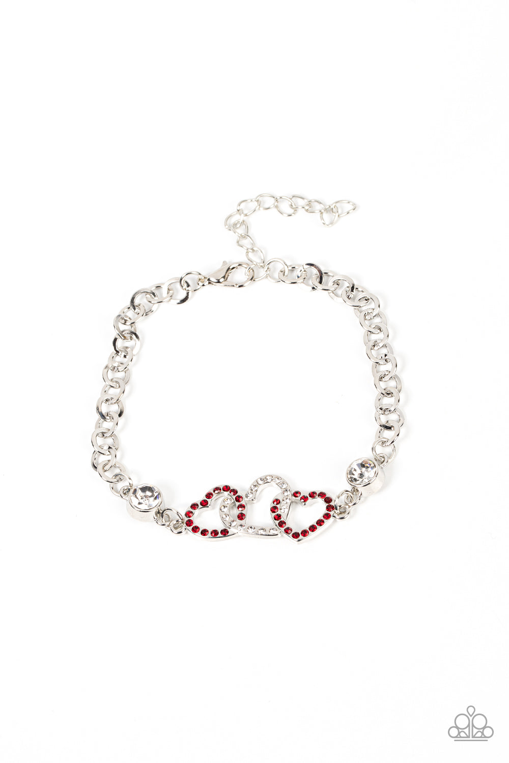 Desirable Dazzle Red Heart Bracelet