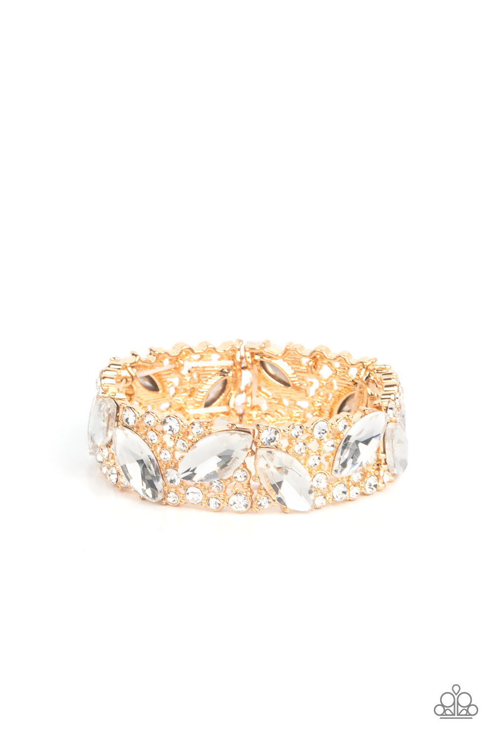 Full Body Chills Gold Rhinestone Bracelet