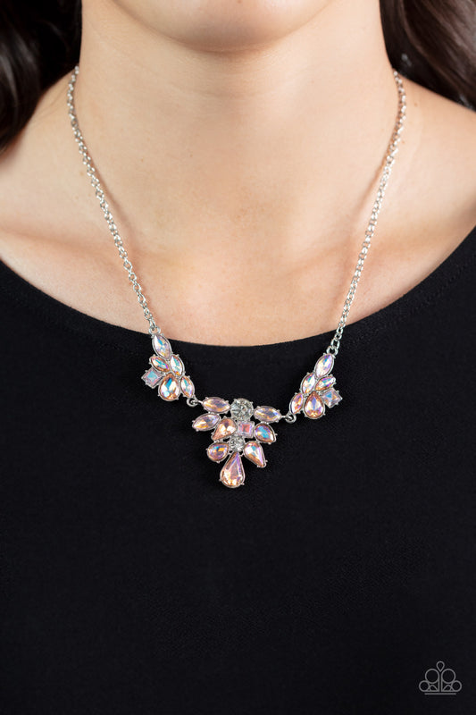 Completely Captivated Orange Iridescent Necklace