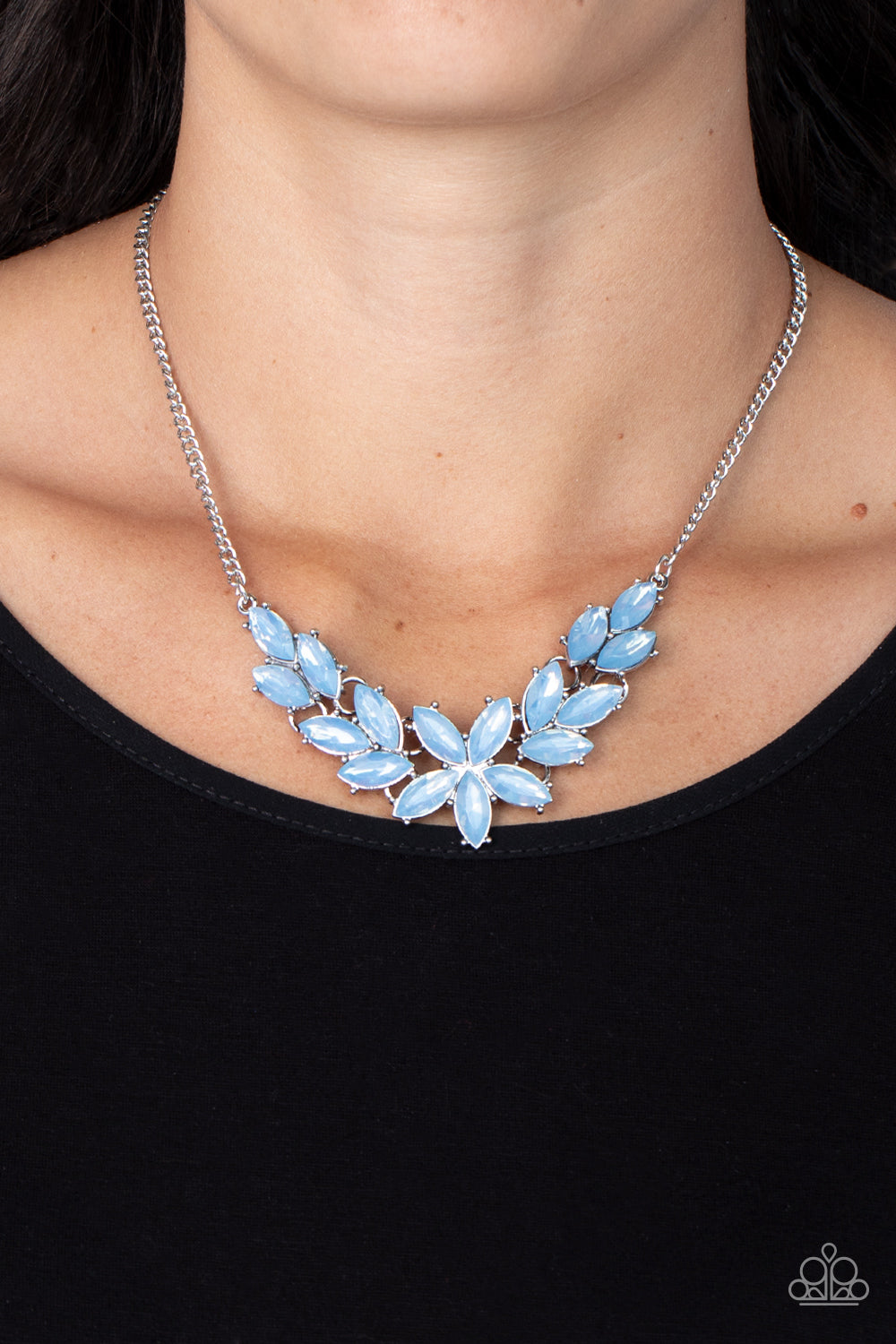 Ethereal Efflorescence Blue Necklace
