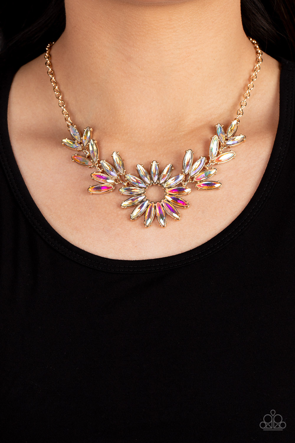 Celestial Cruise Gold Iridescent Necklace