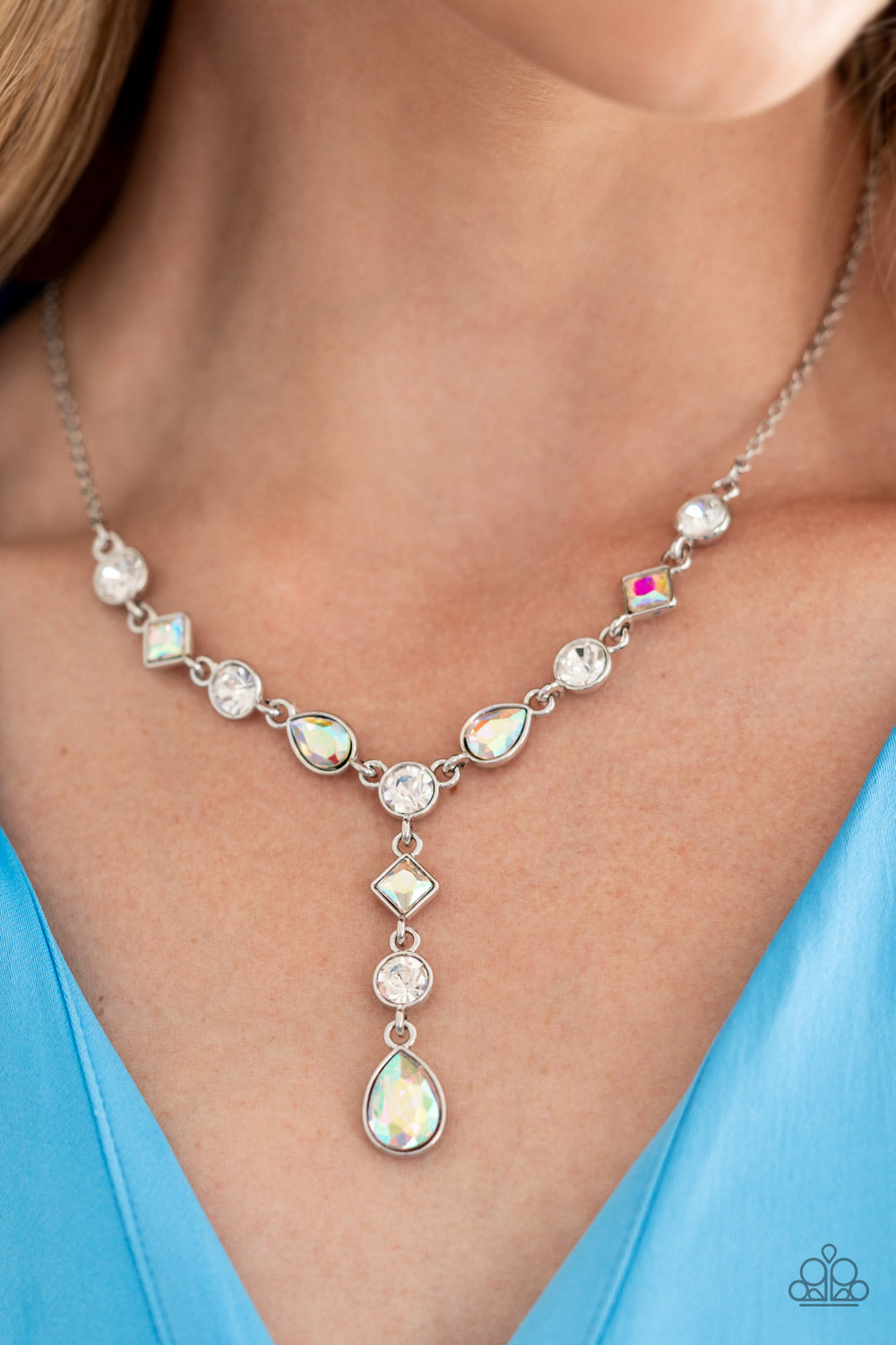 Forget the Crown Multi Iridescent Necklace