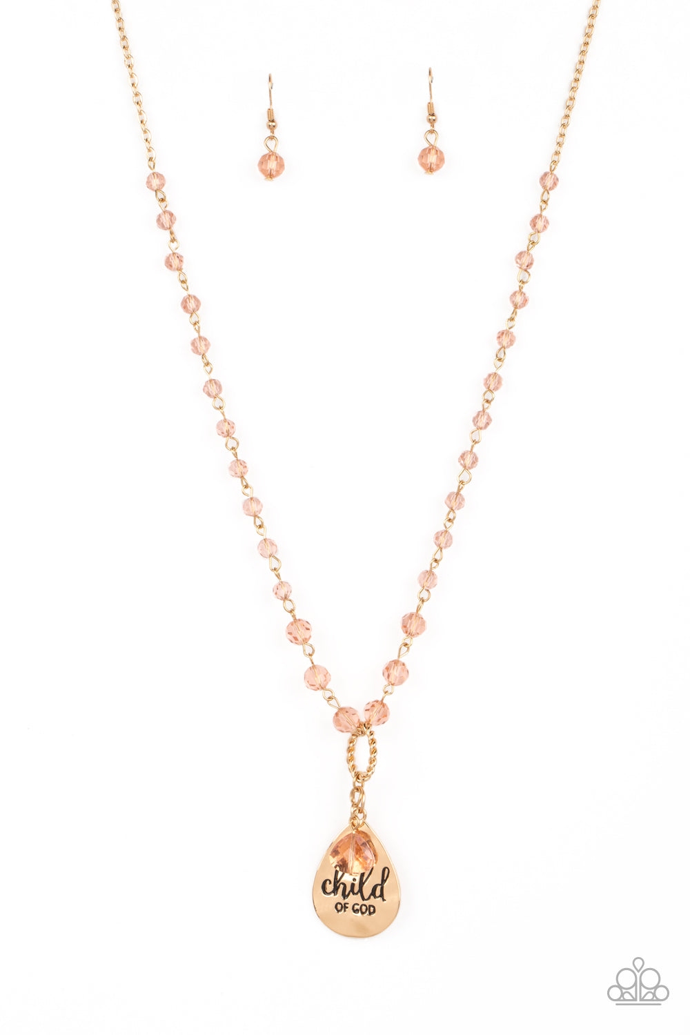 Divine Dance Gold Inspirational Necklace