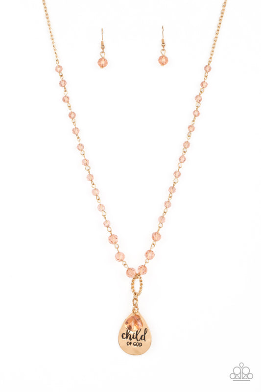 Divine Dance Gold Inspirational Necklace