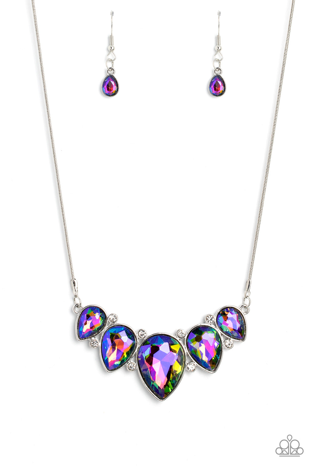 Regally Refined Multi Oil Spill Necklace