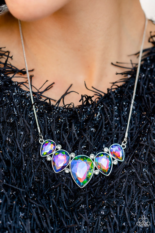 Regally Refined Multi Oil Spill Necklace