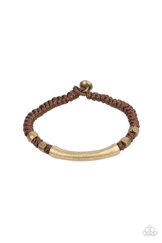 Grounded in Grit Brown Urban Unisex Bracelet