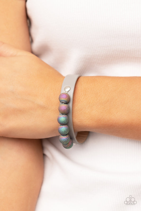 Saturn Safari Silver Multi Wrap Bracelet