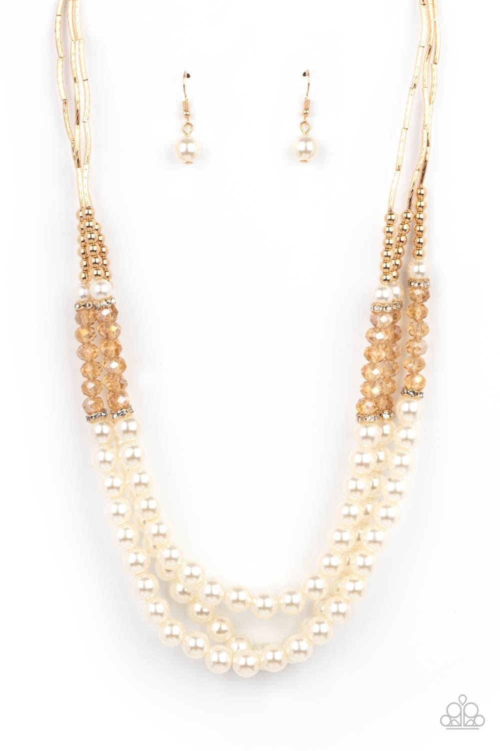 Powerhouse Perfection Gold Pearl Necklace