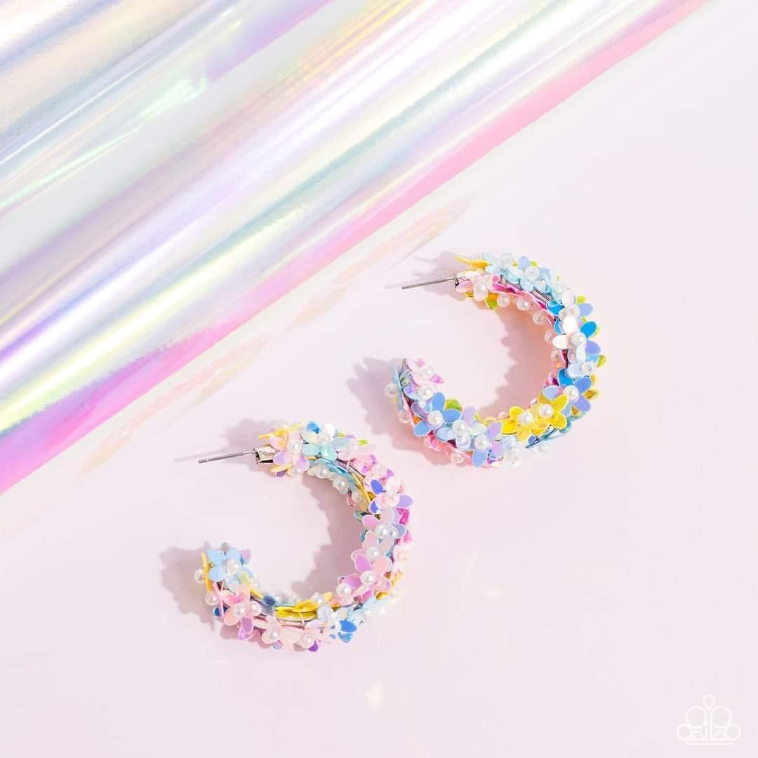 Fairy Fantasia Multi Iridescent Hoops